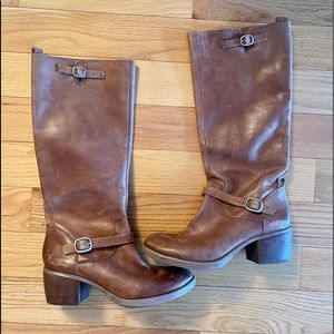Lucky Brand | Brown leather knee high riding boots